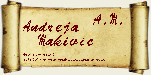 Andreja Makivić vizit kartica